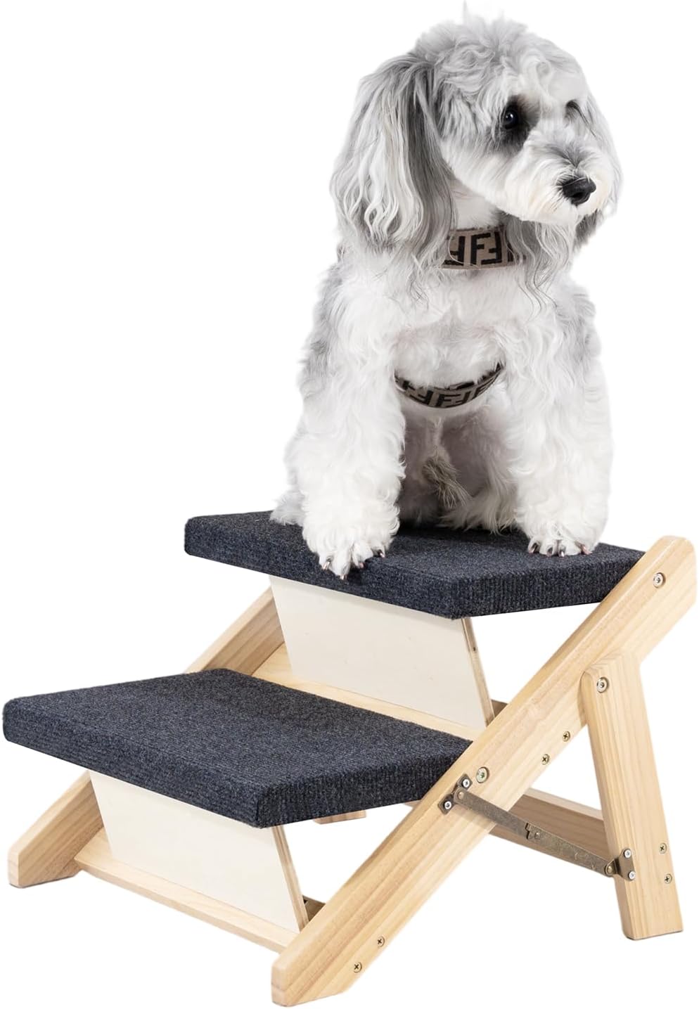 MEWANG Wood Pet Stairs & Ramp for Small/Medium Dogs and Cats