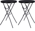 Cocktail Table 28in Folding Round High Top - Portable Foldable Bistro