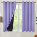 Thermal Insulated 100% Blackout Curtains for Bedroom - Lavender panels
