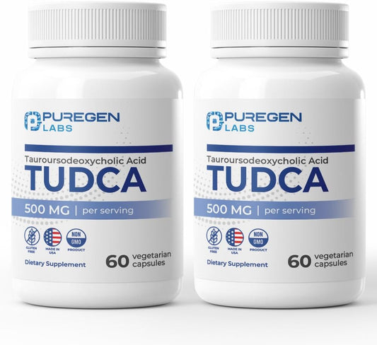 Puregen Labs TUDCA Liver Supplement with 500mg Bile Salts