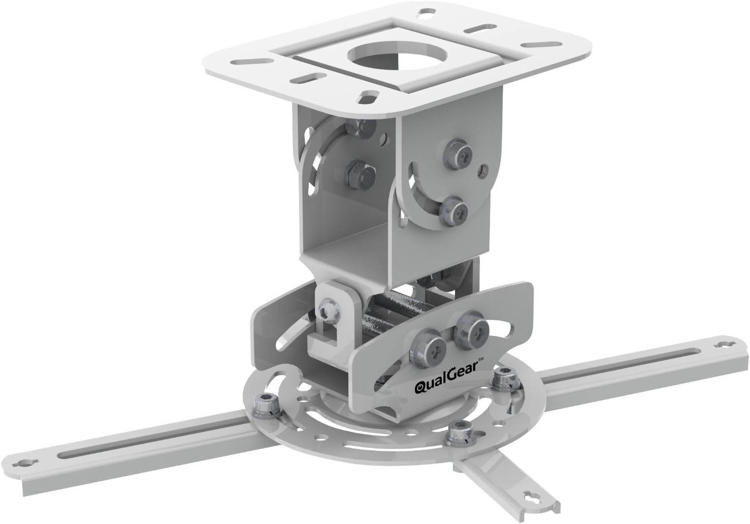 QualGear PRB-717-Wht Ceiling Mount - Ultimate Stability