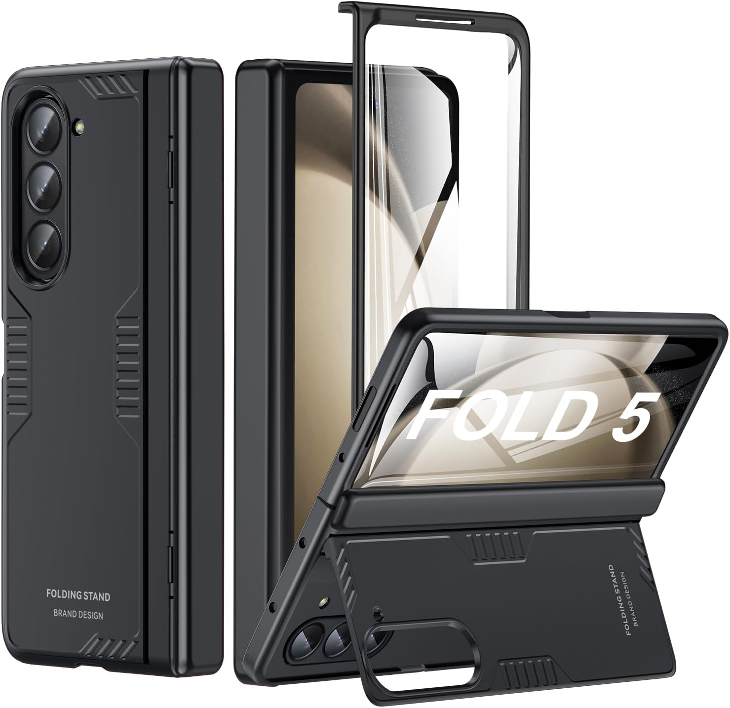 Samsung Z Fold 5 Case with Hidden Kickstand and Slim Design