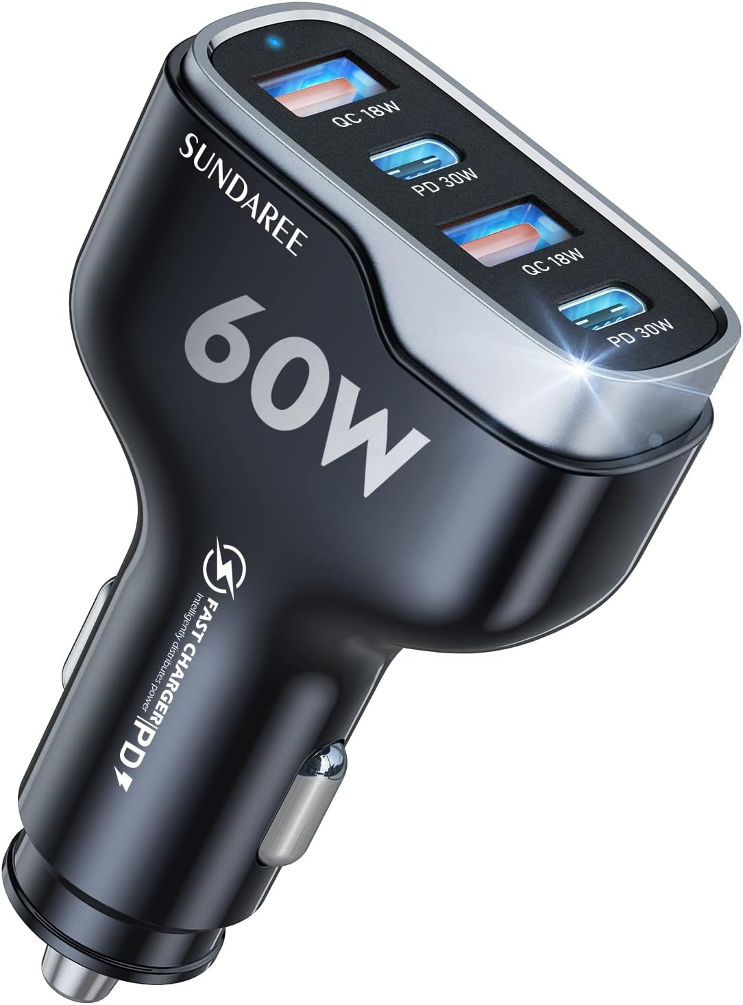 SUNDAREE 60W Fast Car Charger: Charge Multiple Devices Rapidly