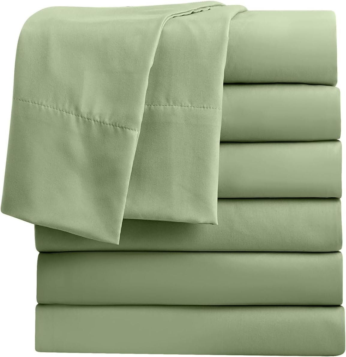 FreshCulture King Flat Sheets - Soft Microfiber Bedding Pack of 6