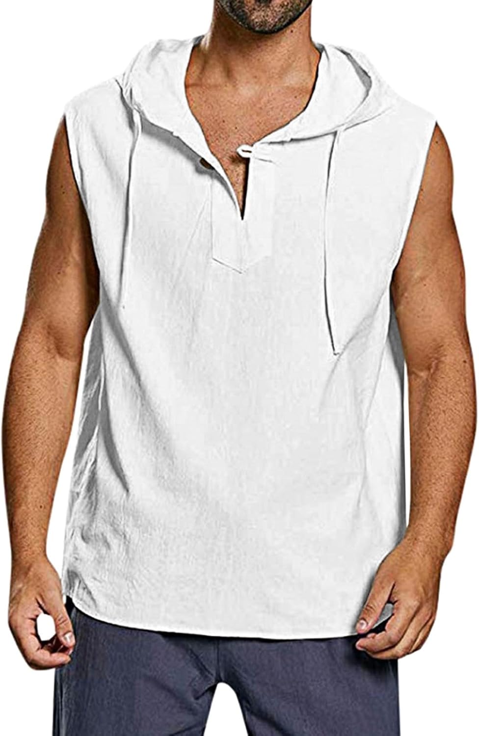 Quick Dry Hooded Tank for Muscular Workouts