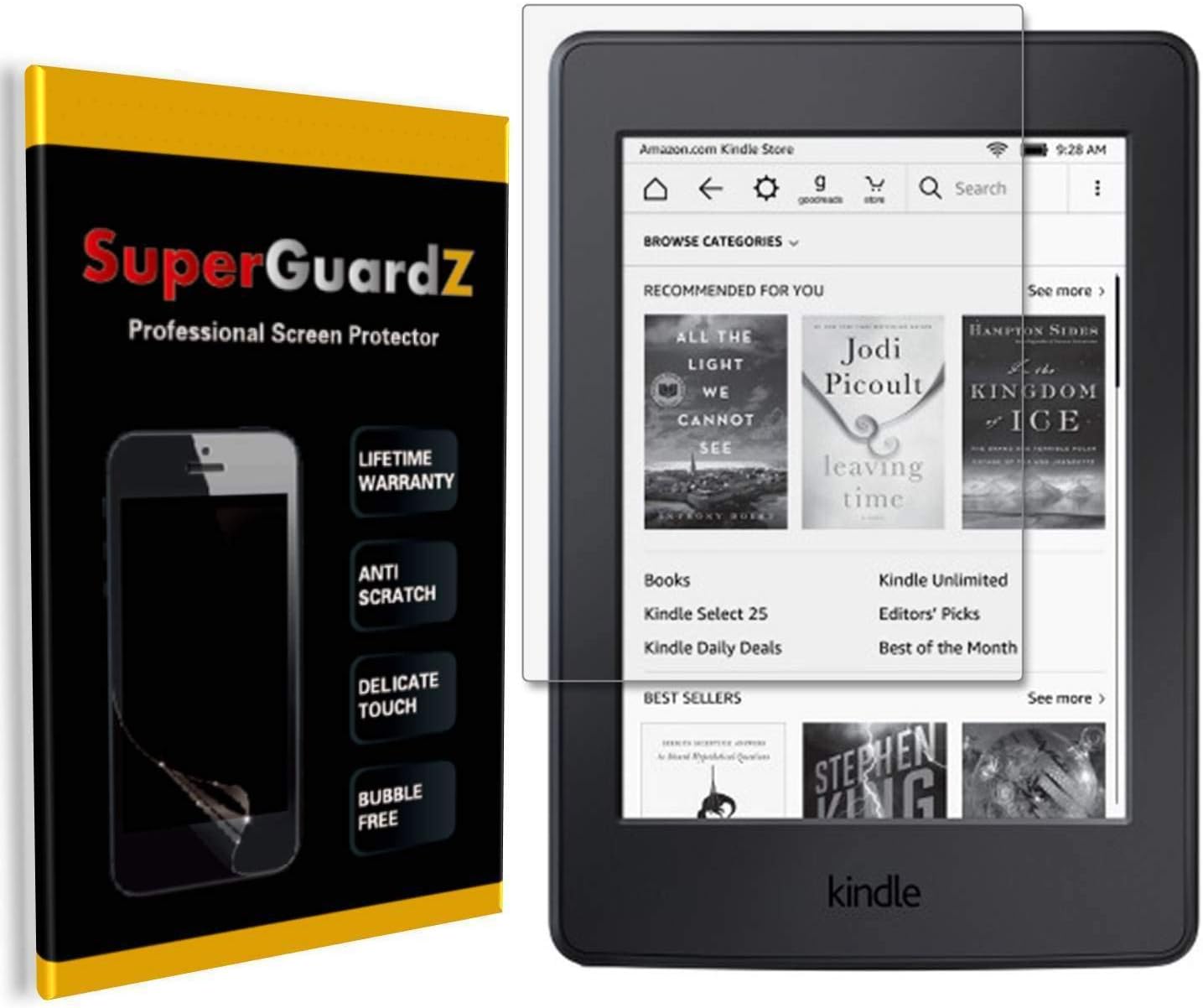 Ultra Clear Screen Protector for Kindle 8th Gen by SuperGuardZ