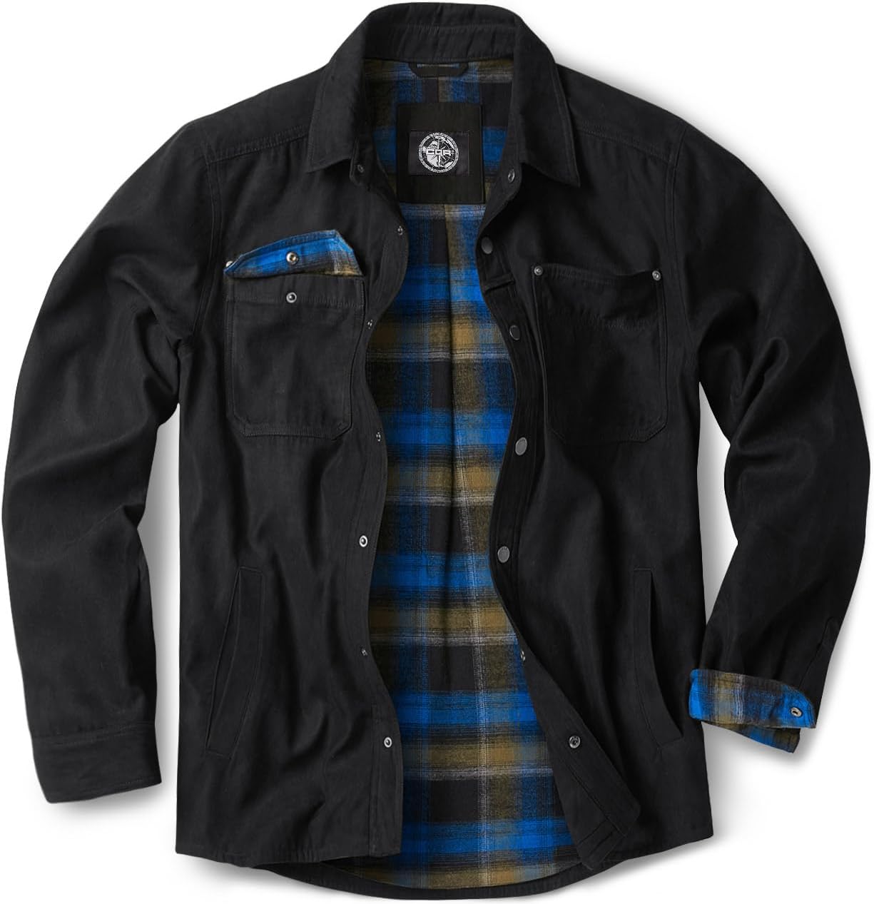 CQR Men's Flannel Shirt Jacket for Winter Outdoor Activities