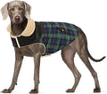 Winter Coat for Small and Medium Dogs - Windproof Warm Plaid Jacket