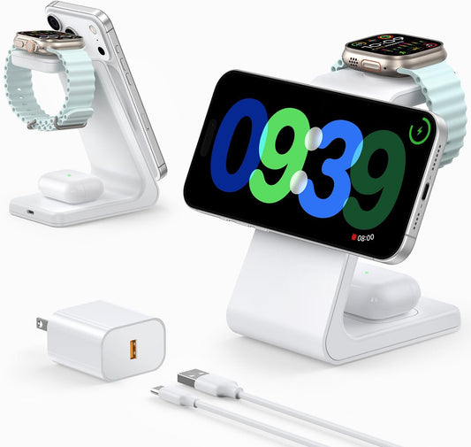 3 in 1 Wireless Charging Station for Apple Devices - Fast & Efficient