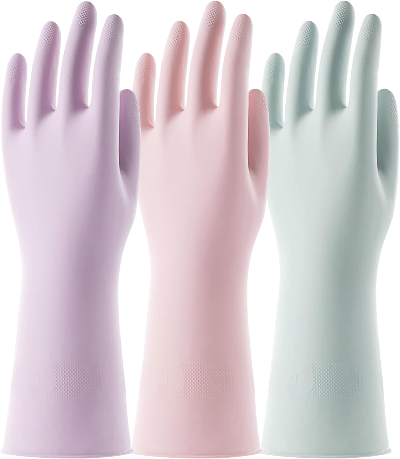 Water Resistant Colorful Rubber Gloves for Easy Cleaning