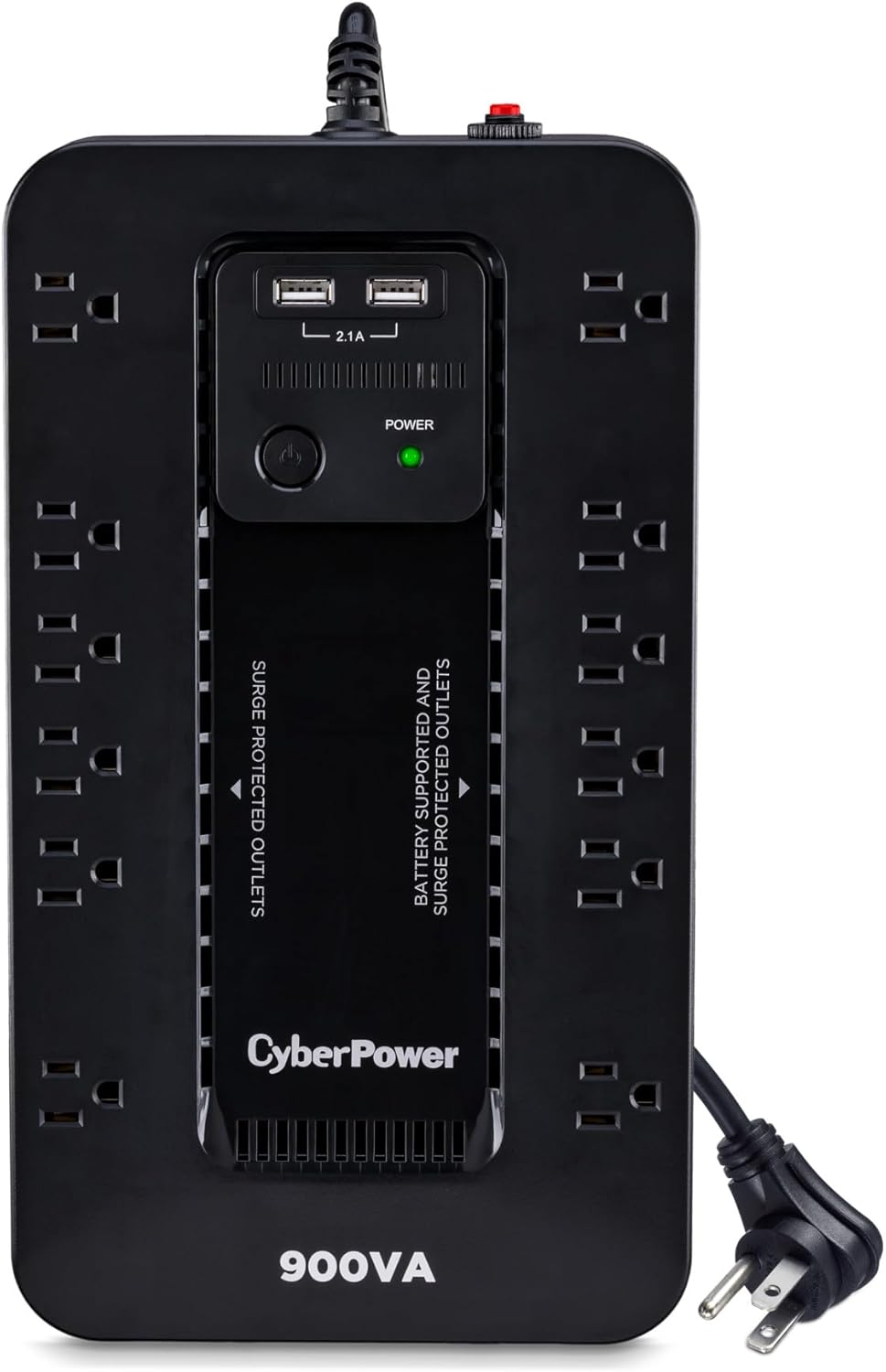 CyberPower ST900U Standby UPS System with 12 Outlets and USB