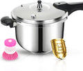 Stainless Steel Pressure Cooker 6.3 Quart - Fast, Safe Induction Ready