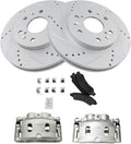 TRQ Front Performance Rotor, Metallic Pad & Calipers Kit - Direct Fit
