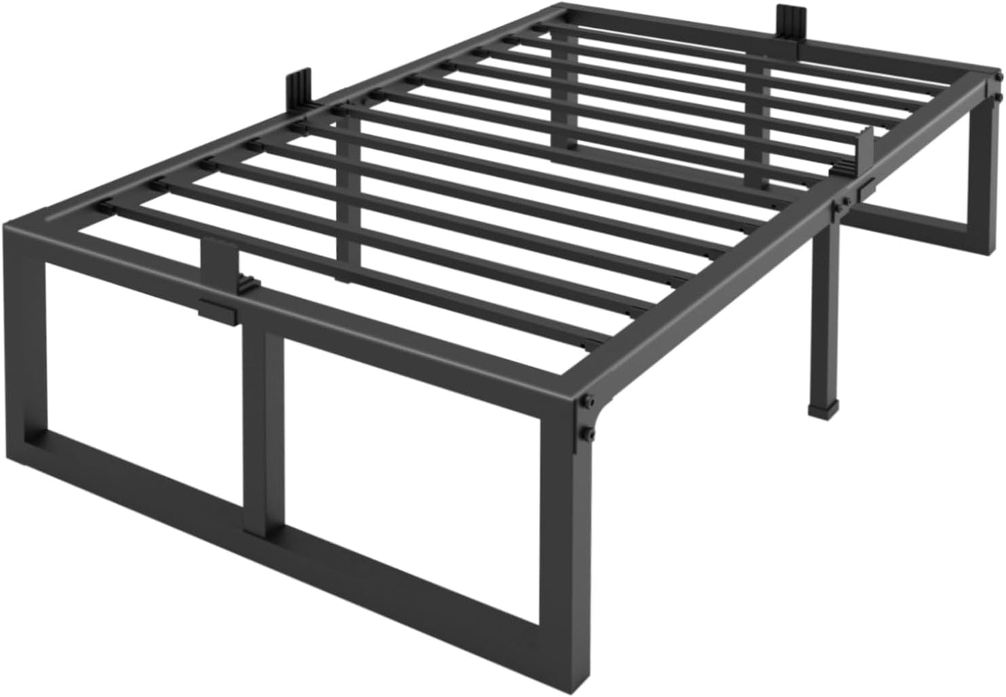 Twin Bed Frame with Heavy Duty Metal Platform for Comfort