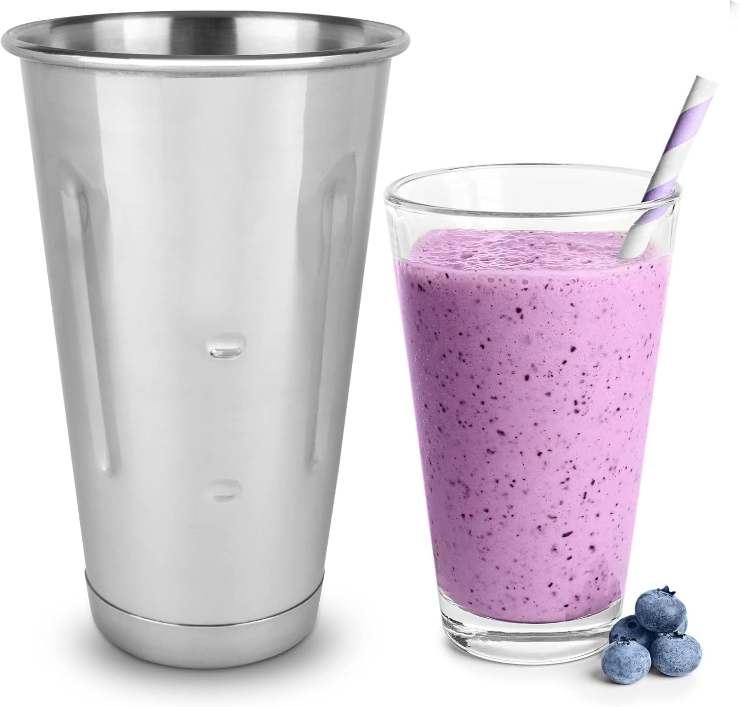 eHomeA2Z Malt Cup 30 oz Stainless Steel for Milkshakes & More