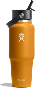 Hydro Flask Travel Water Bottle 32 oz Fossil Brown - Cupholder Fit