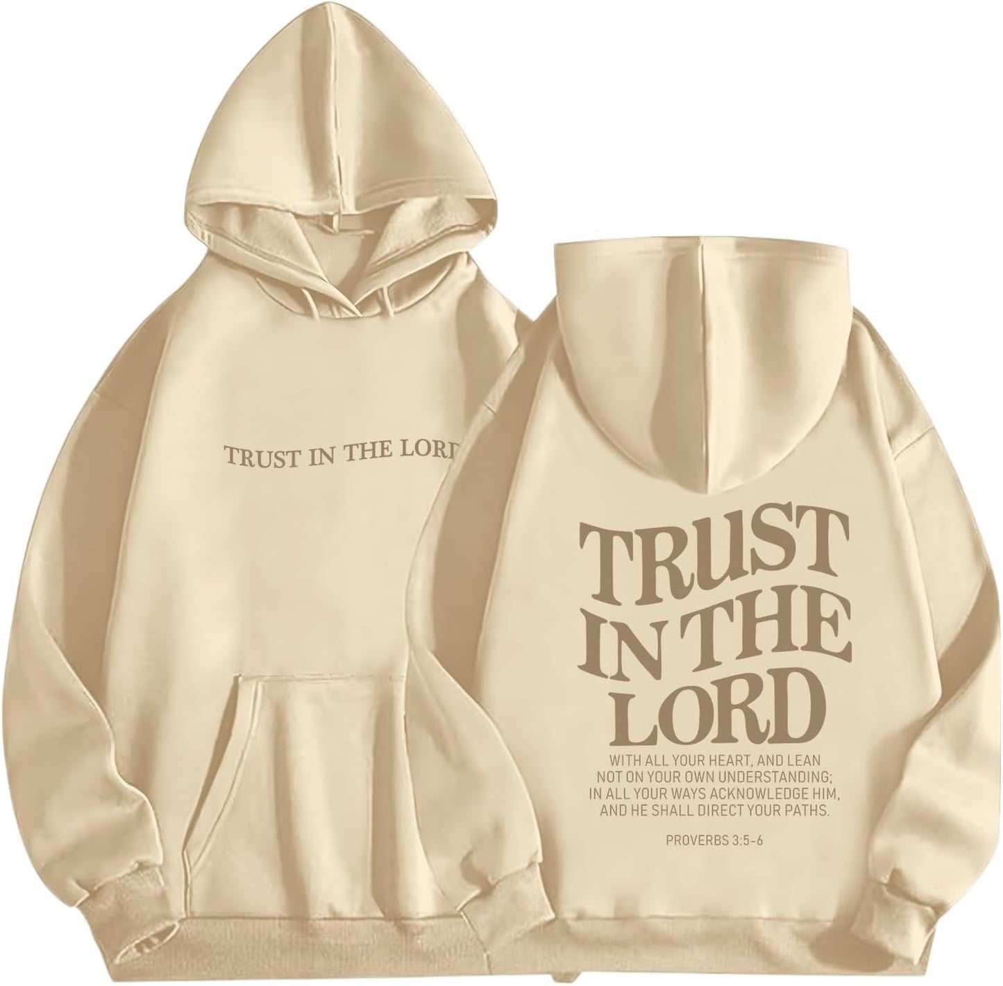 Trust In The Lord Graphic Hoodies for Women - Christian Sweatshirts