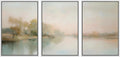 Framed Wall Art Print Set 24x36x3 in Soft Pastel Landscape - Serene