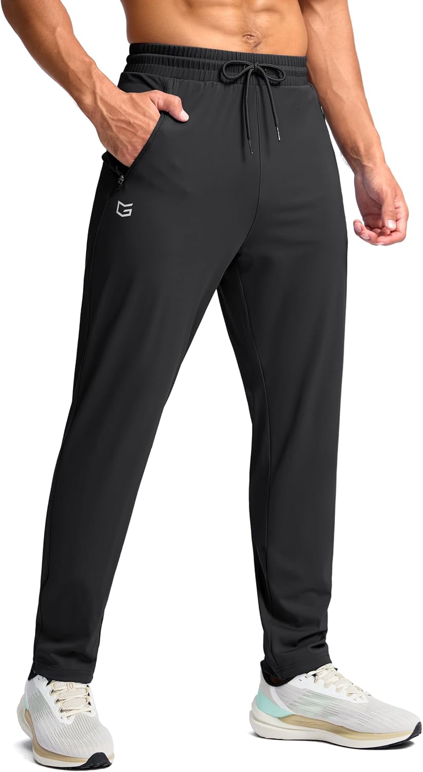 G Gradual Men's Tall Sweatpants with Zipper Pockets for Comfort