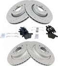 TRQ Front and Rear Performance Brake Pad & Rotor Kit - Volvo XC90 fit