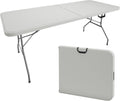 Portable 6FT Granite Folding Table - Easy Carry, Premium Quality