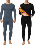 Patelai Mens Thermal Underwear Set - Fleece Lined Base Layer