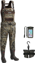 TIDEWE Chest Waders for Women with 600G Insulated Rubber Boots