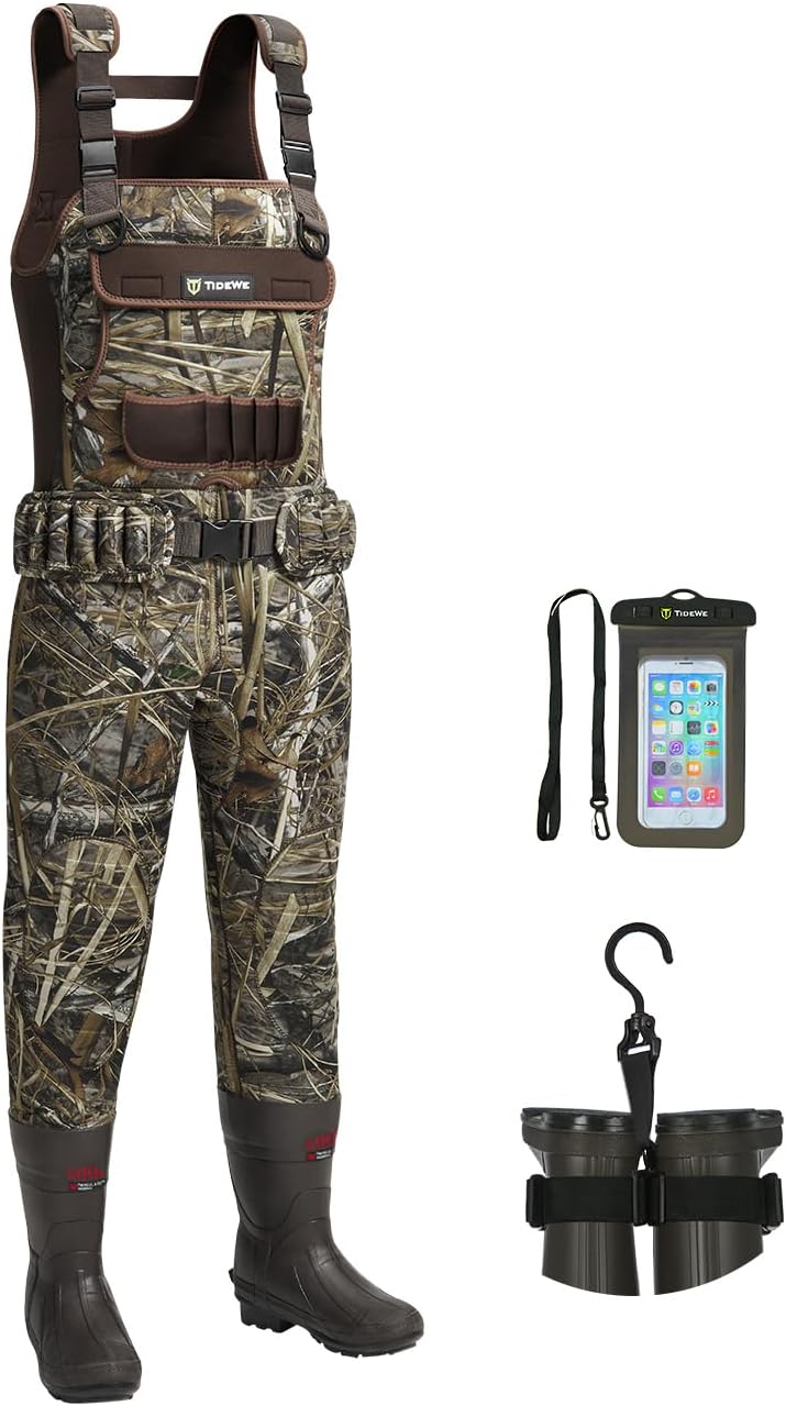 TIDEWE Hunting Waders for Women with Insulated Rubber Boots