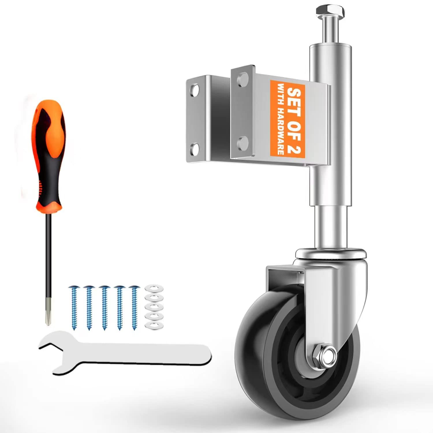 Heavy Duty Spring Loaded Gate Casters for Large Gates Support