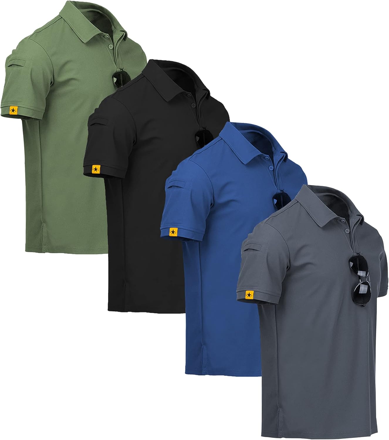 ZITY 4 Pack Mens Polo Shirt for Sports and Casual Wear