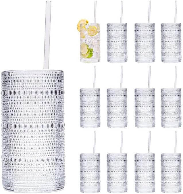 Hobnail Drinking Glasses Vintage Glassware Set for Every Occasion