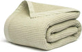 Salt Earth GOTS Organic Cotton Waffle Throw Blanket - All-Season