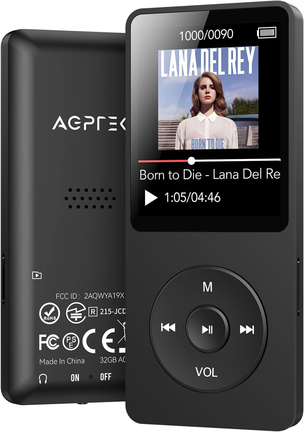 AGPTEK Bluetooth MP3 Player: Expandable Storage, FM Radio