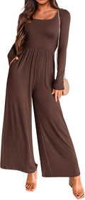 KIRUNDO Long Sleeve Jumpsuit for Women - Lightweight Comfortable Fit
