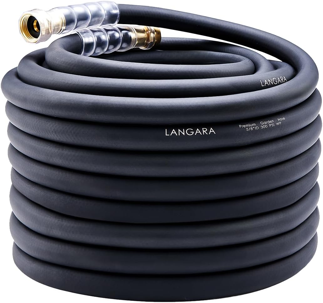 Heavy Duty Premium Garden Hose 90ft with Transparent Swivel Handle