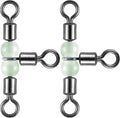 Dr.Fish 20 Pack 3-Way Fishing Swivels with Glow Beads - Anti-Tangle
