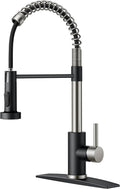 Black Brushed Kitchen Faucet with Pull Down Sprayer - Spring