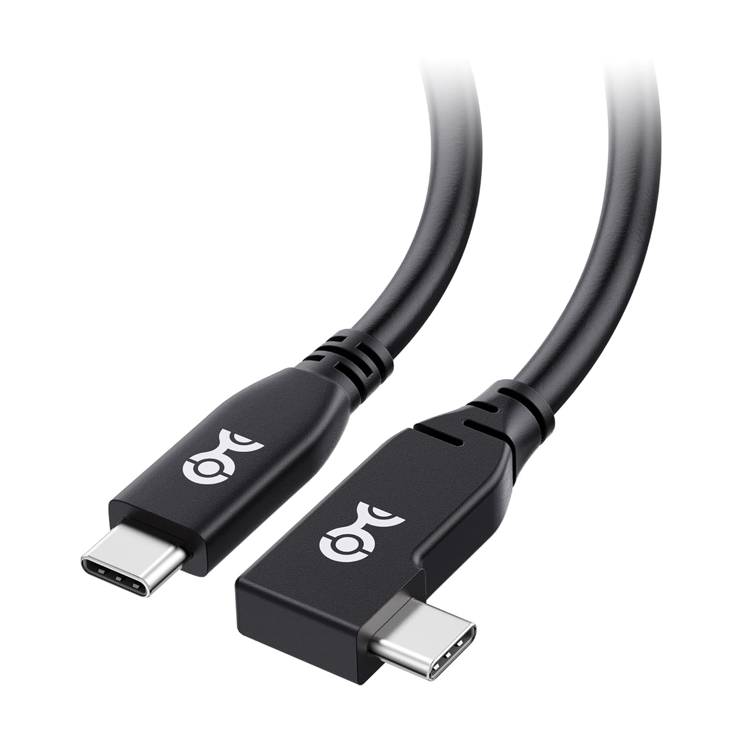 Cable Matters 40Gbps USB4 Right Angle Cable - 8K Video/ 240W Charging
