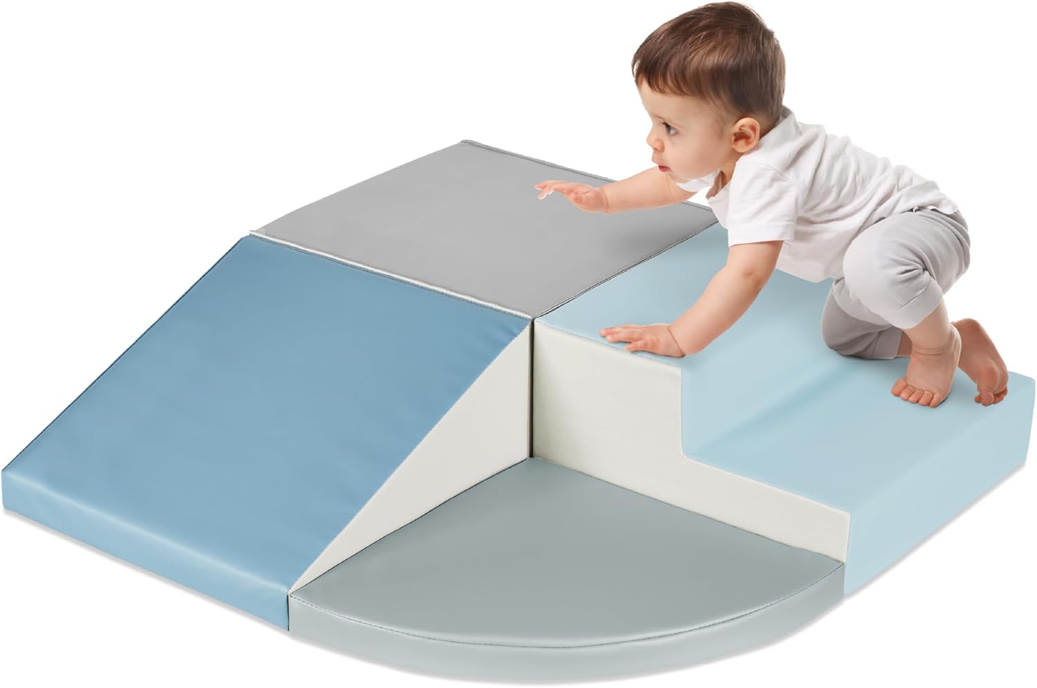 Best Choice Products 4-Piece Kids Climb & Crawl Soft Foam Blocks
