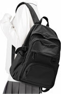 Lightweight Black College Backpack for Women Men - Spacious Waterproof
