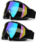 2-Pack UV400 Motocross Goggles - Anti-Fog & Windproof