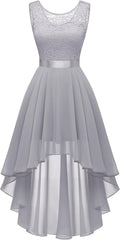 Womens Hi Low Lace Chiffon Cocktail Dress 2025 - Elegant Fit