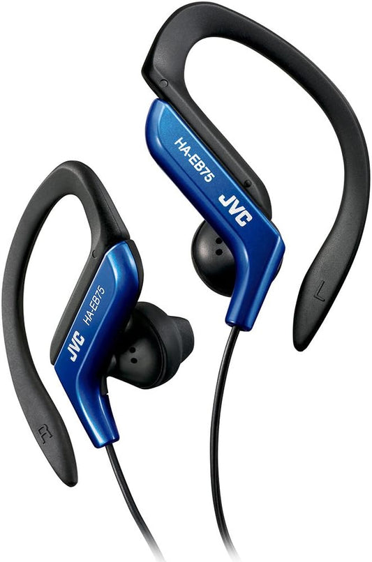 JVC Lightweight Blue Ear Clip: Powerful Bass Sound