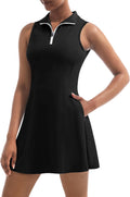 Tennis Dress for Women with Built-In Shorts and 4 Pockets