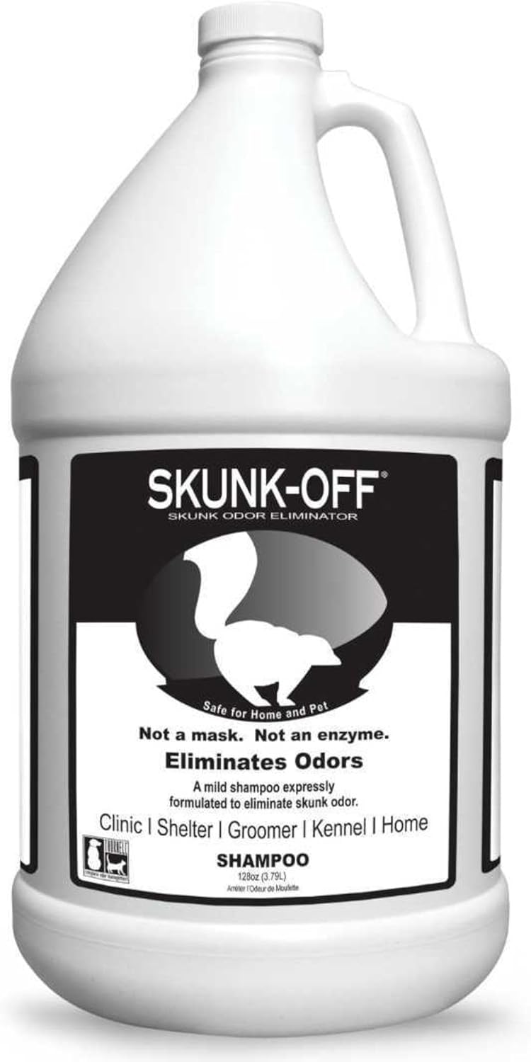 Skunk Off Pet Shampoo for Dogs and Cats - Odor Remover 1 Gallon