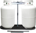 RV Dual Propane Tank Mounting Rack 40lb 30lb 20lb - Secure RV Mount