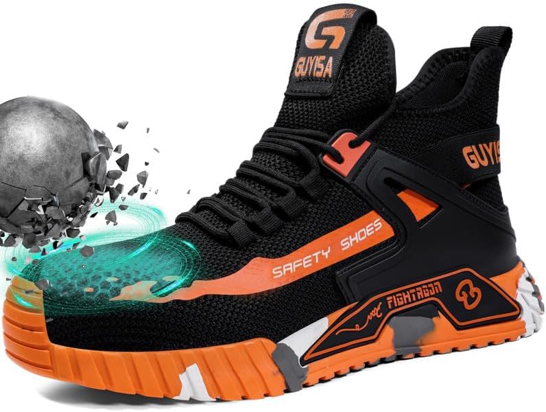Steel Toe Shoes for Men Work Safety Shoes Comfortable Lightweight