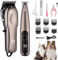Hair Clippers and Paw Trimmer for Pets Cordless Quiet Grooming Kit