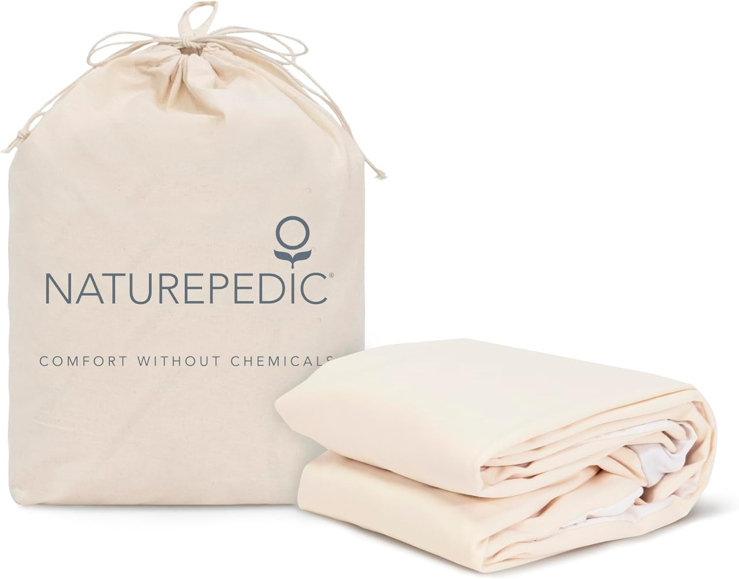 Naturepedic Organic Waterproof Mattress Protector for King Beds