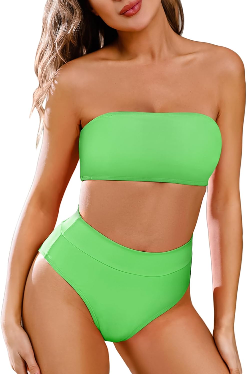 Pink Queen Women's High Waist Bikini Set with Removable Straps